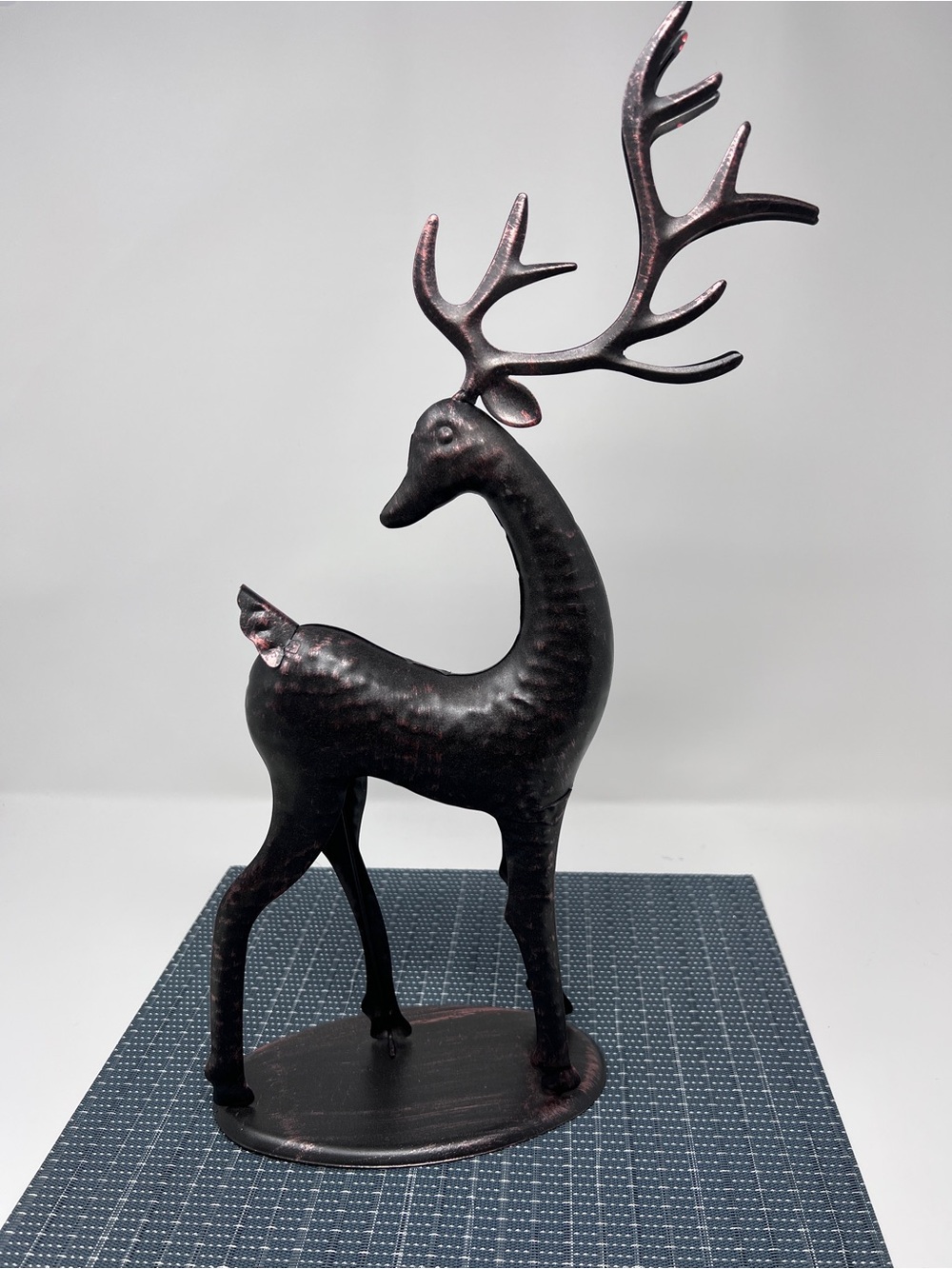 Decorative Dark Bronze Standing Reindeer